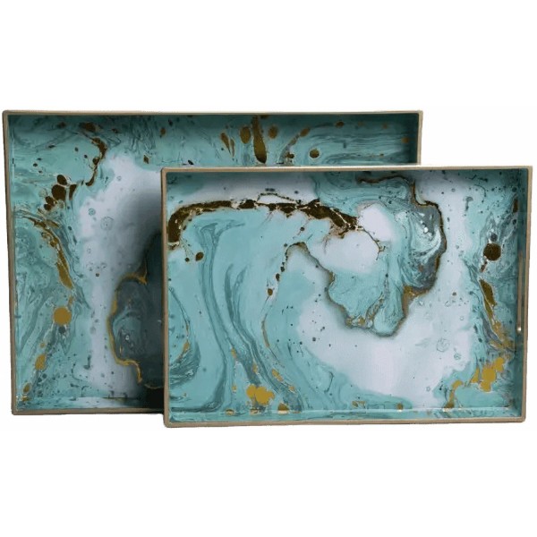 Фото - Набір підносів Yiwu Turquoise 2 шт. (HP-HK-B9)